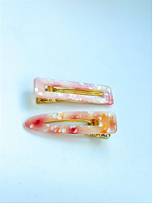 Presilhas Dupla Resina - Jardim Rosa