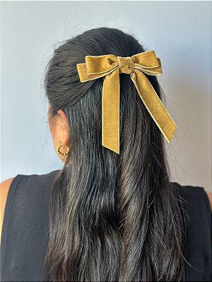 Laço Veludo Caramel