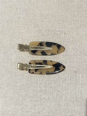 Presilhas cabelo para maquiagem - Beige Print