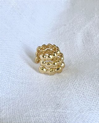 Piercing Fake Three Majesty Gold - Banhado a Ouro