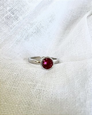 Anel Glint Wine Regulável - Banhado a Ródio