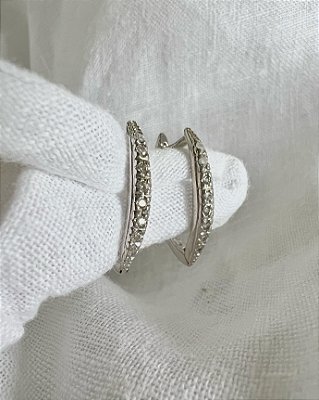 Brinco Majestic - Banhado a Ródio