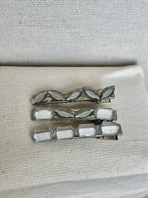 Presilhas cabelo Trio Silver