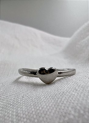 Anel Silver Heart - Banhado a Ródio