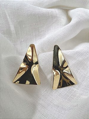 Brinco Prisma - Banhado a Ouro