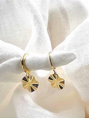 Argolinha Origami - Banhado a Ouro