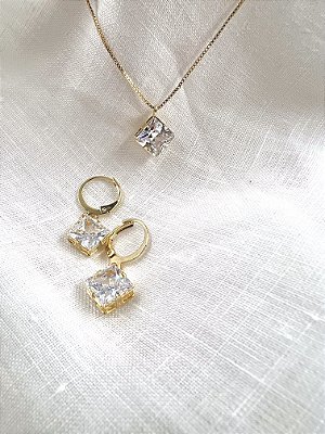 Conjunto Diamond - Banhado a Ouro