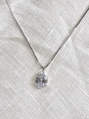 Colar Snowdrop - Banhado a Ródio