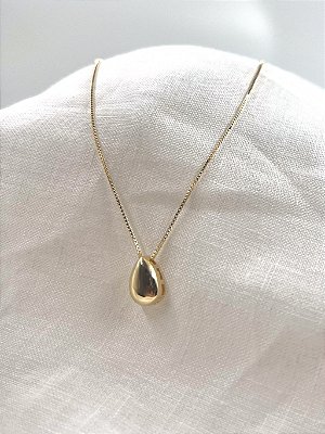 Colar Gota Dourada - Banhado a Ouro