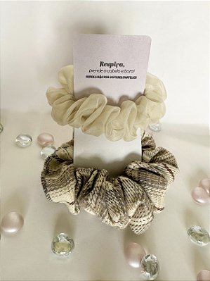 Kit 2 Scrunchies Elásticos Cabelo - Evermore