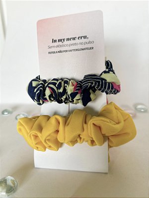 Kit 2 Scrunchies Elásticos Cabelo - Disco