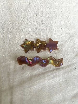 Presilhas Dupla Céu Estrelado - Roxa