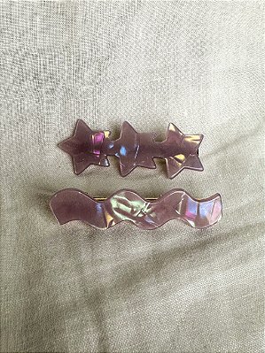 Presilhas Dupla Céu Estrelado - Lilás