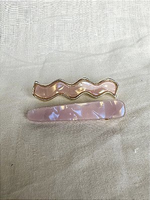 Presilhas Dupla Ondas - Rosa