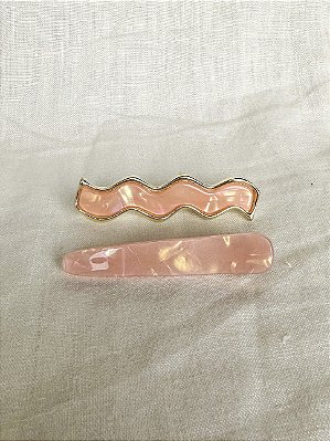 Presilhas Dupla Ondas - Coral