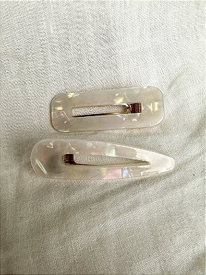 Presilhas Dupla Madrepérola - Branca