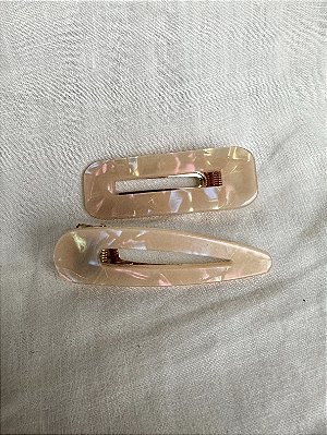 Presilhas Dupla Madrepérola - Salmon