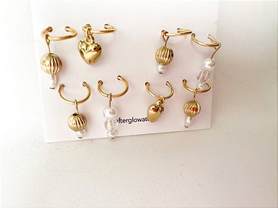 Kit Anel para Trança com Pingentes - Afeto