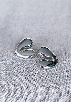 Brinco Orgânico Forms - Banhado a Ródio