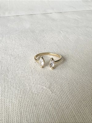 Anel Briller Regulável - Banhado a Ouro