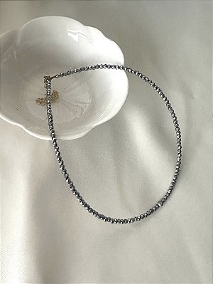 Colar de Cristais - Silver