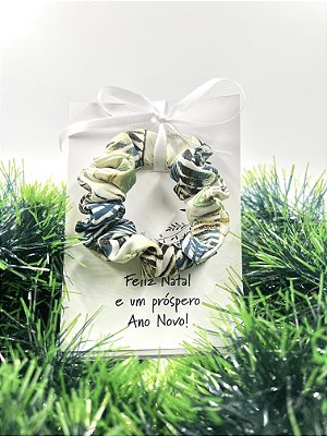 Cartão Natal Merry Christmas Guirlanda Scrunchie