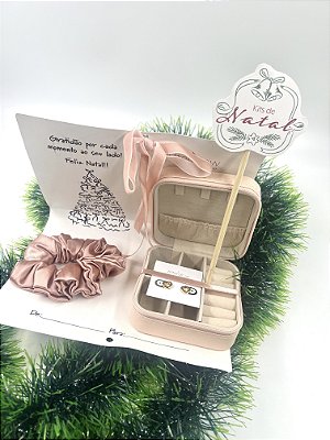 Kit Natal Deck the Halls - Porta Joias e Brinco Semijoia