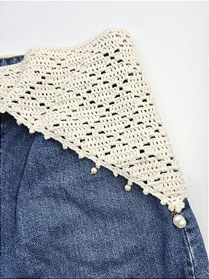 Bandana Crochê Love Story