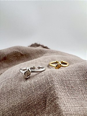 Anel Celestial Knot Banhado a Ouro 18k Regulável