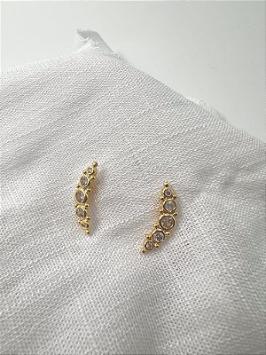 Brinco Crystal Noblesse Banhado a Ouro 18k
