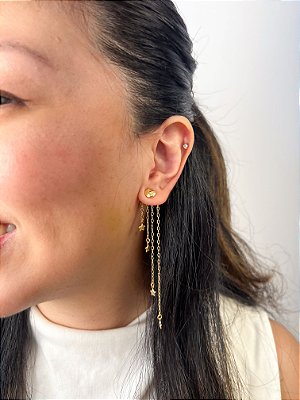 Brinco Star Rain Banhado a Ouro 18k