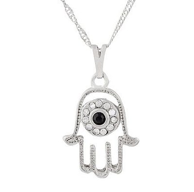 Gargantilha Hamsa com Strass 20mm - Ródio