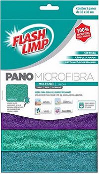 Pano - Microfibra Multiuso - Kit com 3