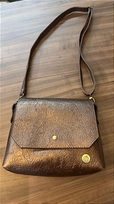 Bolsa Claudia na cor Marrom Metalico - Grande