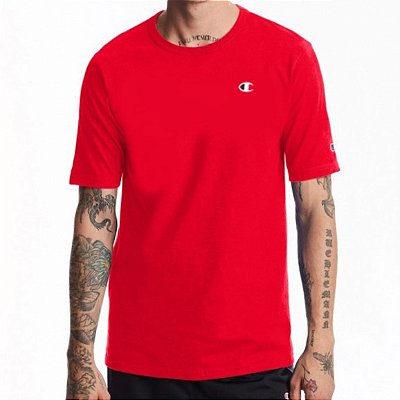 Camiseta Champion Embroidery Color Logo - Red Scarlet