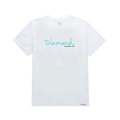 Camiseta Diamond OG Script Tee - Branca