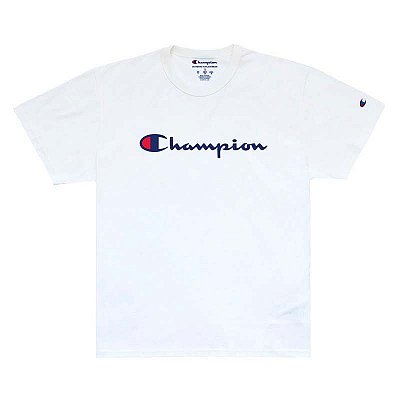 Camiseta Champion Script Logo Ink - Off White