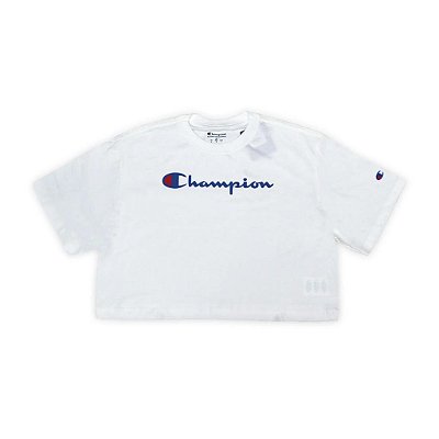 Cropped Champion Logo Script Ink - Off White
