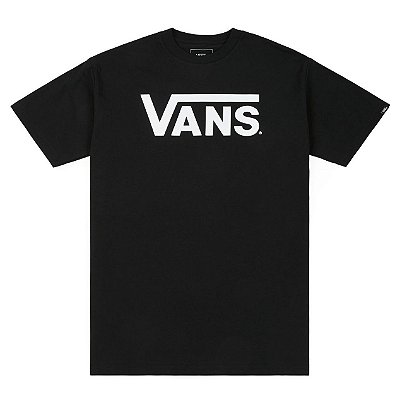 Camiseta Vans Classic Preta/Branca - Black/White