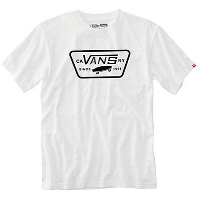 Camiseta Vans MC Classic MN Full Patch White / Black - Branca