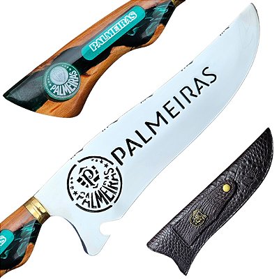 Faca Do Palmeiras Picanheira Para Churrasco Artesanal 10 polegadas em Aço Inox 420 – Personalizada 4mm
