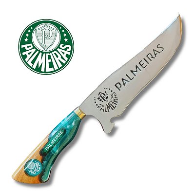 Faca Do Palmeiras Picanheira Para Churrasco Artesanal 10 polegadas em Aço Inox 420 – Personalizada 4mm