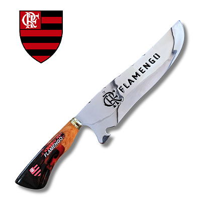 Faca De Churrasco Picanheira Do Flamengo 10" Personalizada 4mm