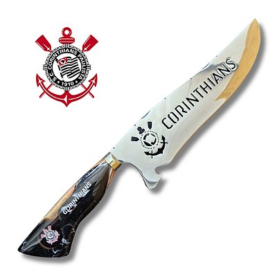 Faca De Churrasco Picanheira Do Corinthians 10" Personalizada - 4mm