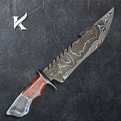 Faca Artesanal Em Aço Damasco Tiger - Colecionador