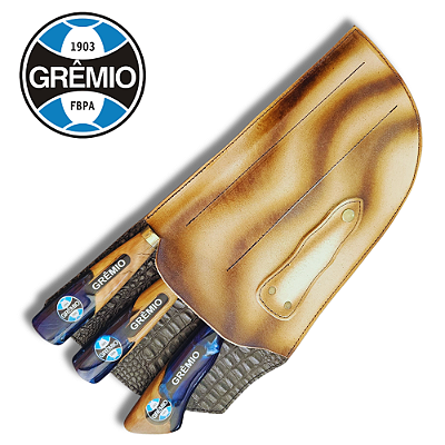 Kit faca Churrasco Trio conjunto Grêmio