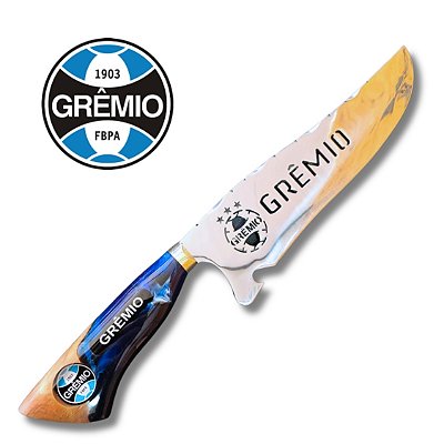 Faca Do Grêmio Picanheira Artesanal 10 polegadas em Aço Inox 420 – Personalizada 4mm