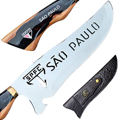 Faca Do São Paulo Picanheira Artesanal 10 polegadas em Aço Inox 420 – Personalizada 4mm