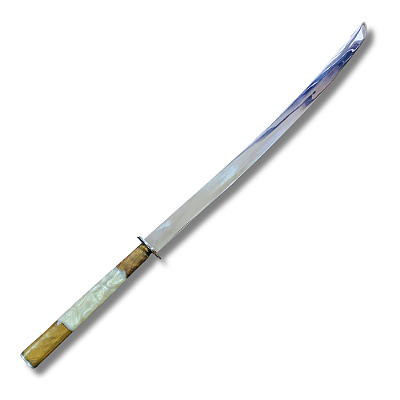 Katana Artesanal  26" Aço inox 420c 4mm Espessura Cabo Madeira nobre e Resina - Personalizada