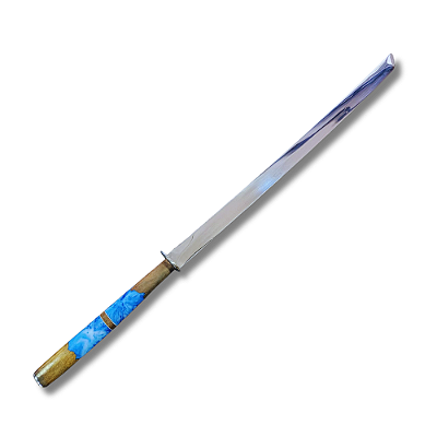 Katana Artesanal  24" Aço inox 420c 4mm Espessura Cabo Madeira nobre e Resina - Personalizada